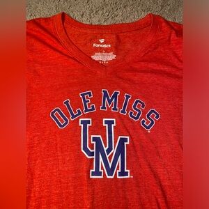 Ole Miss Rebels Gameday Football Shirt Womens Size XL V Neck Tee Grove Saturday